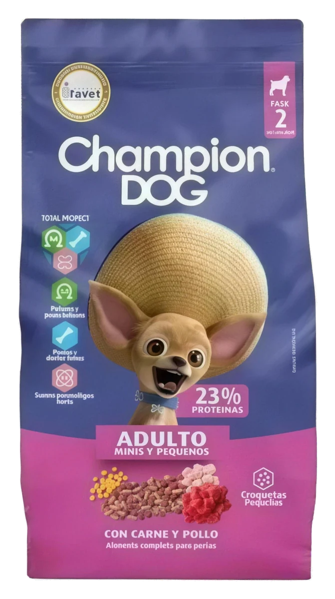 Champion Dog Adulto Carne y Pollo Minis y Pequeños 8 kg